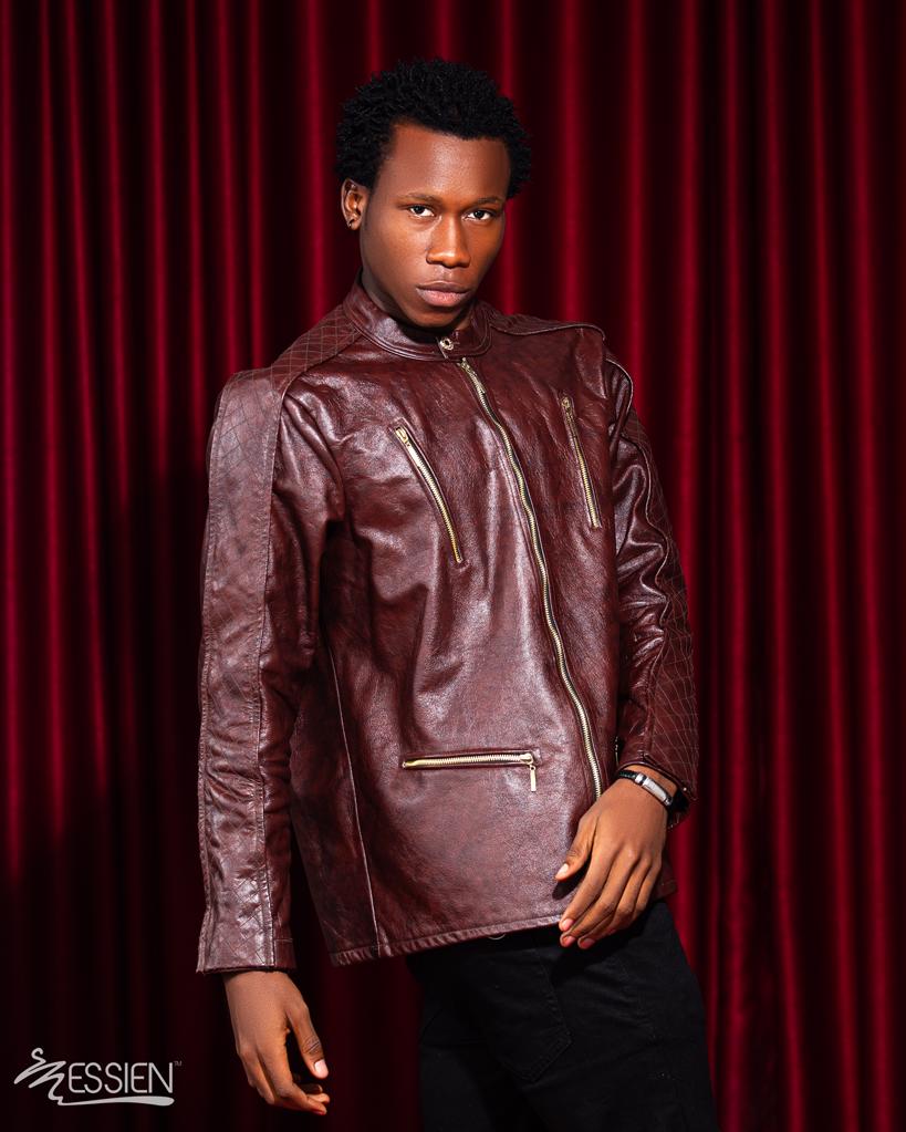 Product image - Kazum is a brown leather jacket made from pure animal skin. Product Code E07SS2403